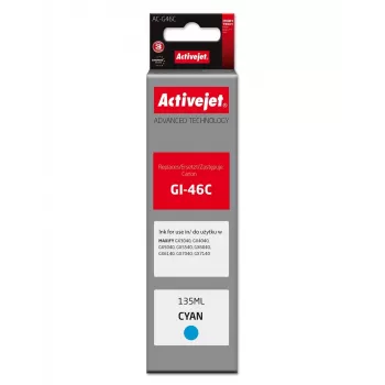 Activejet AC-G46C suderinama rašalo kasetė Canon, mėlyna, 135 ml, Supreme serija, Canon GI-46C pakaitalas