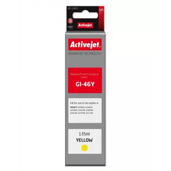 Activejet AC-G46Y geltonas rašalo papildymo buteliukas, skirtas Canon GI-46Y, 135 ml, Supreme serija
