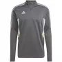 adidas Condivo 22 Training vyriškas treniruočių megztinis 1/2 užtrauktuku, pilkos/baltos spalvos, HD2312