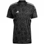ADIDAS vyriški Condivo 22 vartininko marškinėliai trumpomis rankovėmis, juodi, M dydis