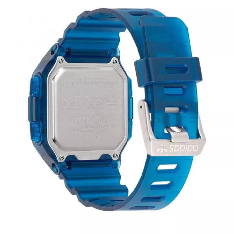 Adidas Project Two vyriškas skaitmeninis kvarcinis laikrodis AOST22552 48 mm juodas silikonas