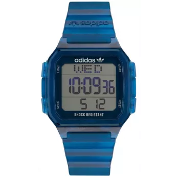 Adidas Project Two vyriškas skaitmeninis kvarcinis laikrodis AOST22552 48 mm juodas silikonas