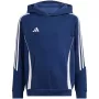 adidas Tiro 24 vaikiškas gobtuvinis megztinis – tamsiai mėlynas, 140 cm dydis