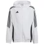 adidas Tiro 24 vaikiška treniruočių striukė, balta, 140 cm
