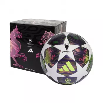 adidas UCL 25/26 finalo lygos dėžutė futbolo kamuolys 4 dydis violetinė/balta