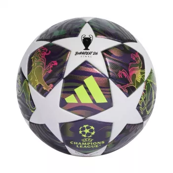 adidas UCL 25/26 Final League futbolo kamuolys, 4 dydis, violetinė/balta