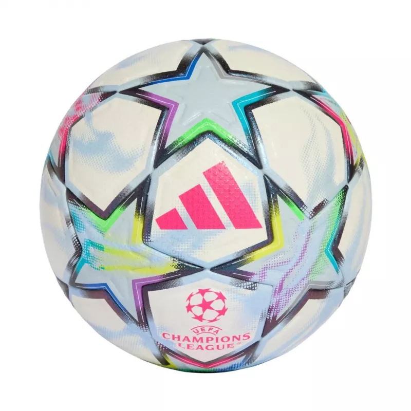 adidas UCL Pro 26/27 League Stage oficialus rungtynių futbolo kamuolys, 5 dydis, baltas/mėlynas/sidabrinis