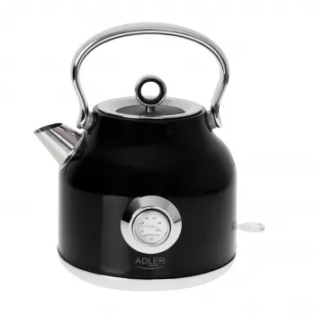 Adler AD 1346B elektrinis virdulys 1,7 l, 2200 W, juodos spalvos, metalo efektu