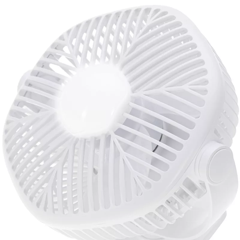 Įkraunamas stalviršinis ventiliatorius su segtuku Adler AD 7335, 6 W, 12,7 cm, 3 greičiai, osciliacija, baltas