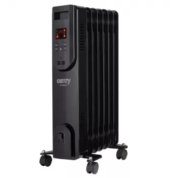 Adler CR 7812 alyvos radiatorius su nuotolinio valdymo pultu, 7 sekcijos, 1500 W, juodos spalvos