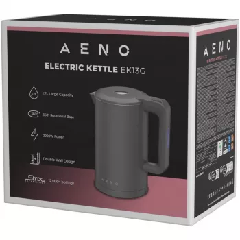 AENO elektrinis virdulys AEK0013G, pilkas, 1,7 l, 1850–2200 W, Strix valdiklis