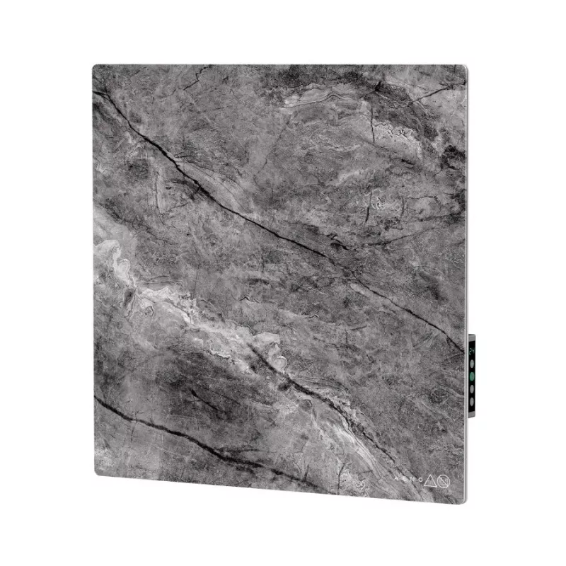 AENO Premium Eco Smart Quadro Sieninis Šildytuvas 500W, 50x50cm, Grūdintas Stiklas, Infraraudonųjų Spindulių + Konvekcinis, LED Ekranas, Wi-Fi, Antikvarinio Marmuro, Riboto Leidimo