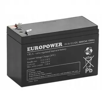 AGM akumuliatorius EUROPOWER EV Series 12V 8Ah/C10 (tarnavimo laikas 6-9 metai) T1