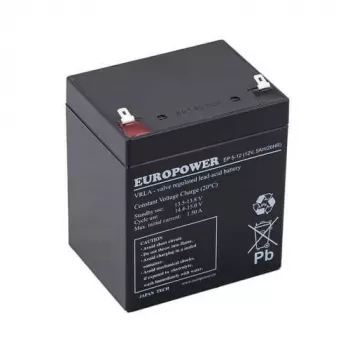 AGM akumuliatorius EUROPOWER Series EP 12V 5Ah T1 (tarnavimo laikas 6–9 metai)