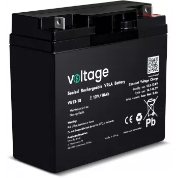 AGM akumuliatorius Voltage VE12-18 12V 18Ah (tarnavimo laikas 6-9 metai)