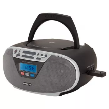 Aiwa BBTU-400SL nešiojama stereo sistema CD/FM RDS/USB/Bluetooth sidabrinė, MP3 atkūrimas