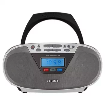 Aiwa BBTU-400SL nešiojama stereo sistema CD/FM RDS/USB/Bluetooth sidabrinė, MP3 atkūrimas