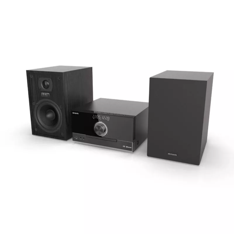 Aiwa MSBTU-600 50W Bluetooth CD Mikro Hi-Fi Sistema su FM Radiju, USB, Aux-in, LED Ekranu, Nuotolinio Valdymo Pultu, Juoda
