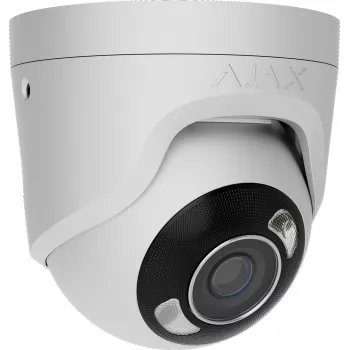 Ajax TurretCam (5 Mp/4 mm) metalo kupolo vaizdo kamera, balta