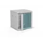 ALANTEC 19 inch Sieninis Spintelė 12U 600x600mm, Dviejų Sekcijų, Stiklinės Durys, Nuimami Šoniniai Skydai su Spyna, 4 Tvirtinimo Bėgiai, Pilka, Plokščioje Pakuotėje
