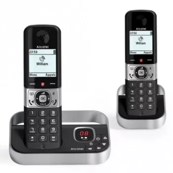 ALCATEL 8517110010 DECT belaidis telefonas su 2 rageliais, juodas | Kur.lt