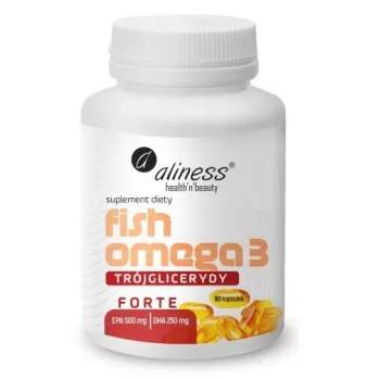 Aliness Fish Omega 3 FORTE Trigliceridai 500/250 mg, 90 minkštos kapsulės