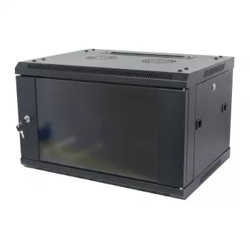 ALLNET 19 inch sieninis stovo korpusas 12U 1-dalis gylis 450mm juodas išardytas plokščias pakuotės SMA serija