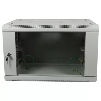 ALLNET 19 inch sieninis spintos korpusas 9U 1-dalis gylis 450mm šviesiai pilkas plokščios pakuotės SMA serija