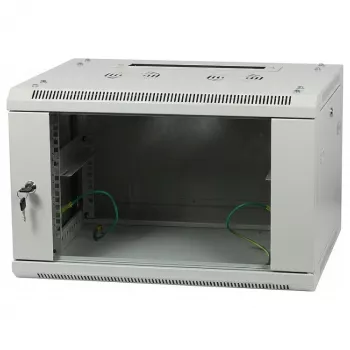 ALLNET 19 inch sieninis spintos korpusas 15U, vienos sekcijos, gylis 600 mm, šviesiai pilkas, plokščios pakuotės SMA serija