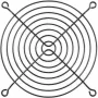 Alphacool 120mm ventiliatoriaus apsauginė grotelės juodos (10337)