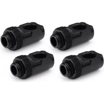 Alphacool Apex Grip 90° rotacinis adapteris G1/4 išorinė į vidinę, juodas, 4 vnt. 14932