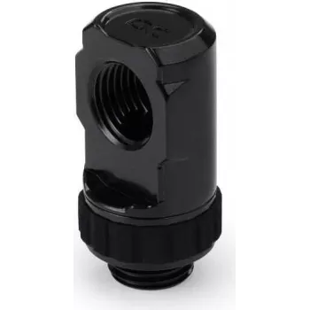Alphacool Apex Grip 90° pasukamas adapteris G1/4 išorinis į vidinį - Deep Black 14807