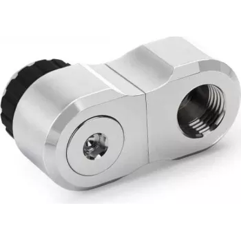 Alphacool Apex Grip Offset Adapter 27mm Dual 90° Male to Female G1/4 Rotatable Chrome (14894)