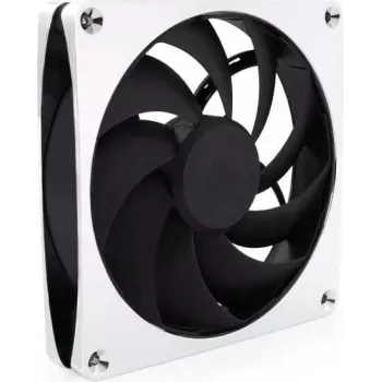 Alphacool Apex Stealth Metal Fan 2500 RPM Chrome 140x140x25mm PWM ventiliatorius