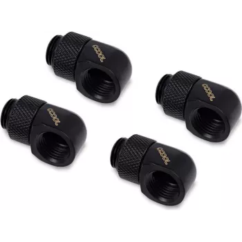Alphacool HF G1/4 iki 13mm (1/2 colio) žarnų jungtis, žalvaris, juoda, 4 vnt. (17615)