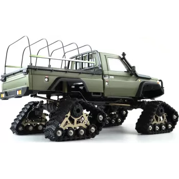 Amewi AMXRock RCX10PTS Scale Crawler Pick-Up Matte Green 1:10 RTR Brushed RC Model Car Electric Crawler 2,4 GHz (22463)
