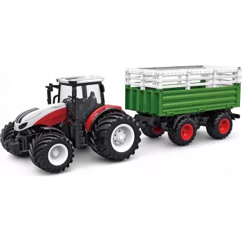 AMEWI RC traktorius su gyvulių priekaba 1:24 mastelio 4WD 2.4GHz nuotolinio valdymo sunkvežimis (22601)