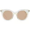ANA HICKMANN HI9063-49T02 Moteriški drugelio formos akiniai nuo saulės, ruda Habana acetato rėmelis, rudi gradientiniai lęšiai 49/21/145 mm