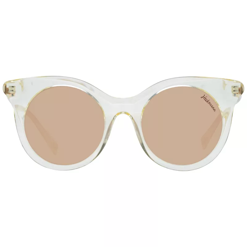 ANA HICKMANN HI9063-49T02 Moteriški drugelio formos akiniai nuo saulės, ruda Habana acetato rėmelis, rudi gradientiniai lęšiai 49/21/145 mm