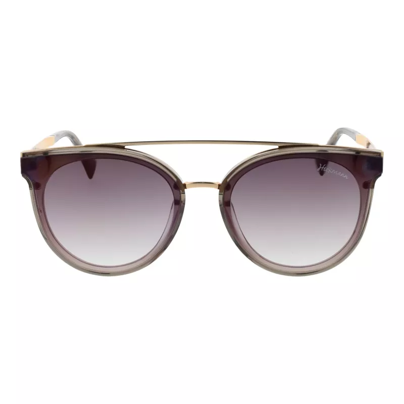 ANA HICKMANN HI9080-62T03 Moteriški drugelio formos akiniai nuo saulės, rudas vėžlio kiauto acetato rėmelis, rudi gradientiniai lęšiai 62mm