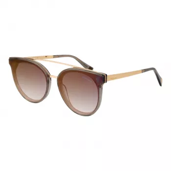 ANA HICKMANN HI9080-62T03 Moteriški drugelio formos akiniai nuo saulės, rudas vėžlio kiauto acetato rėmelis, rudi gradientiniai lęšiai 62mm