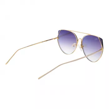 ANA HICKMANN Moteriški katinėlio akies formos akiniai nuo saulės HI3068-5804B juodas acetatas gradientiniai pilki lęšiai 58/18/145 mm