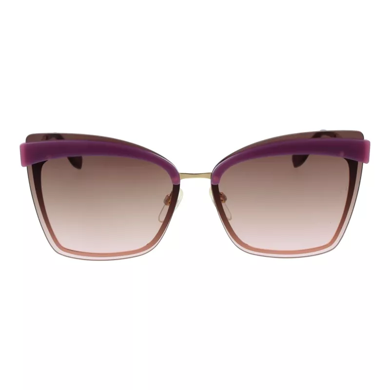 ANA HICKMANN moteriški akiniai nuo saulės AH3177-6404E – auksinis rėmelis, gradientiniai rudi lęšiai, 64 mm