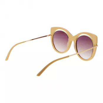 ANA HICKMANN Moteriški Akiniai Nuo Saulės AH9265-54H02 Havana Acetate Square Frame Brown Gradient Lens 54mm