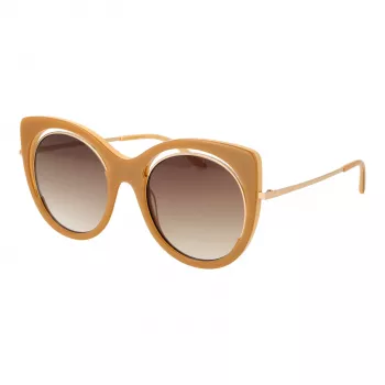 ANA HICKMANN Moteriški Akiniai Nuo Saulės AH9265-54H02 Havana Acetate Square Frame Brown Gradient Lens 54mm