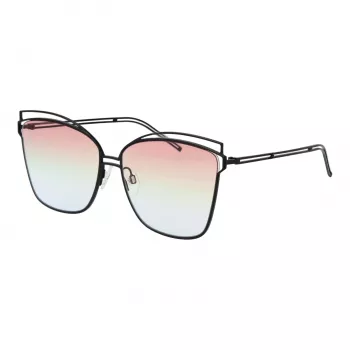 ANA HICKMANN Moteriški akiniai nuo saulės HI3049-6109A – Havana acetatas, dideli kvadratiniai rėmai, rudi gradientiniai lęšiai, 61/15/145 mm