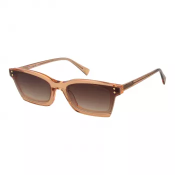 ANA HICKMANN Moteriški Akiniai nuo Saulės HI9099-63H01 Rudi Havana Square Butterfly Acetate Rėmelis UV400