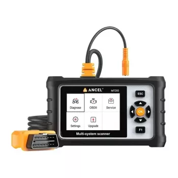 ANCEL MT310 Motociklo diagnostikos skaitytuvas su 2,8 inch TFT spalvotu ekranu, OBD-II 16-pin, nemokami viso gyvenimo atnaujinimai, palaiko 14+ markių