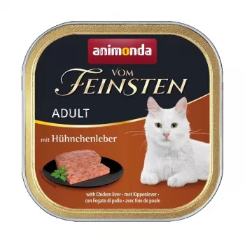 ANIMONDA Vom Feinsten Adult šlapias kačių ėdalas su vištienos kepenėlėmis 100 g