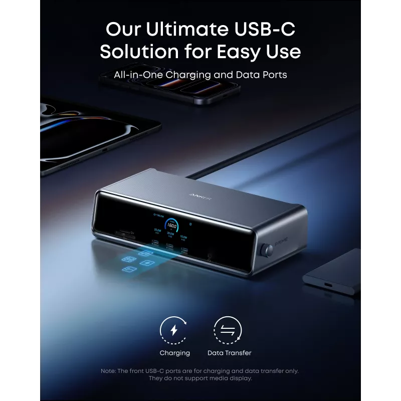 Anker Prime dokų stotelė (14-in-1, trigubas ekranas, DisplayLink) | A83B33A1